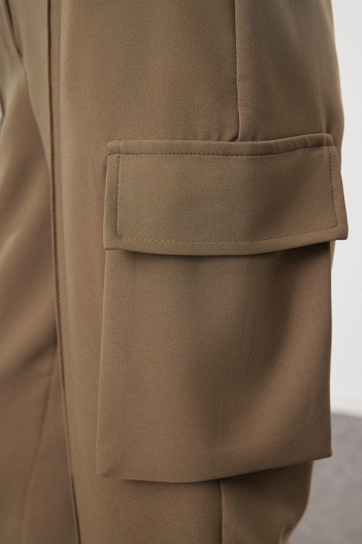 Green Cargo Trousers, Dark Khaki, large image number 3