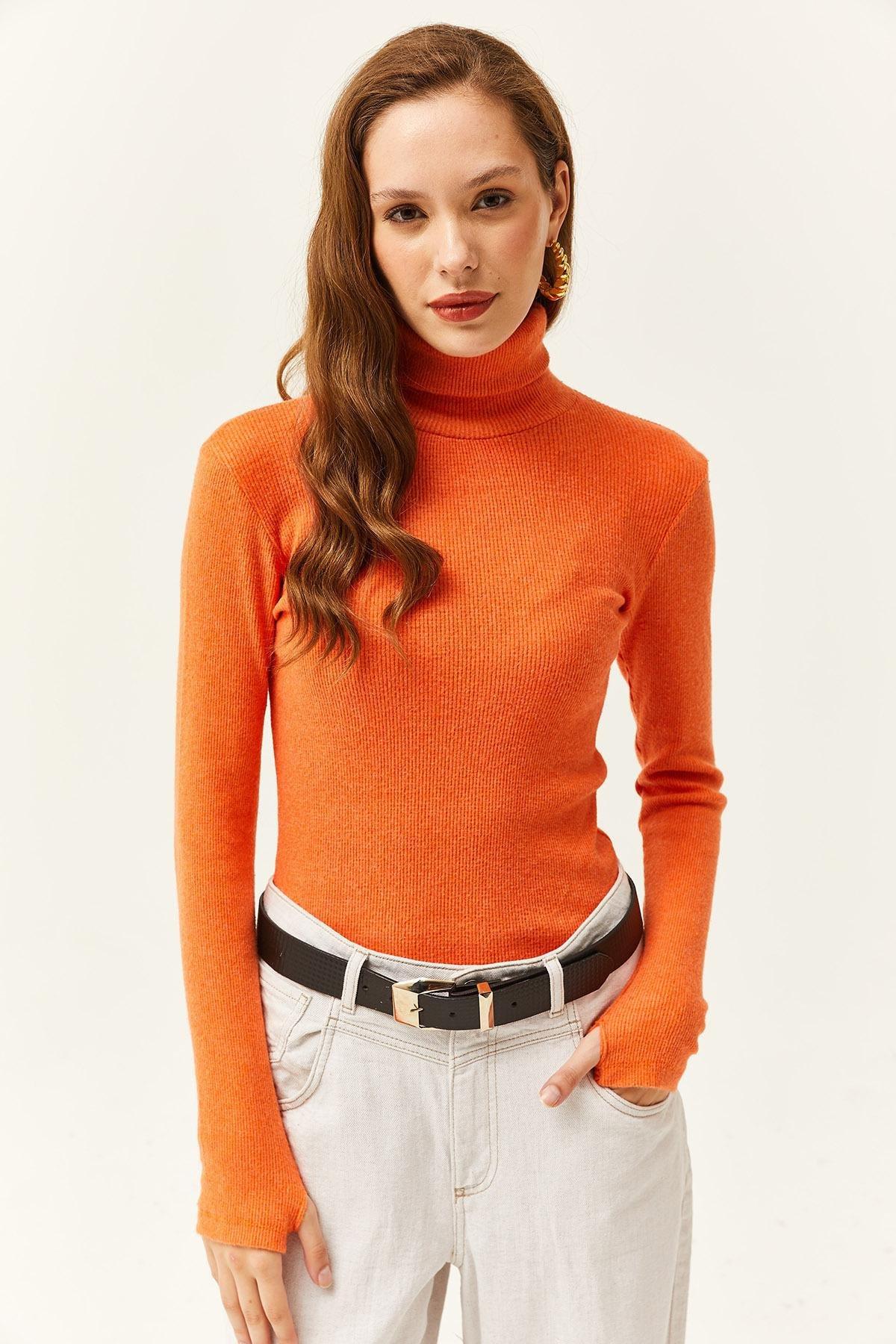Orange Plain Blouse Regular BLZ-19001644, , large image number 2