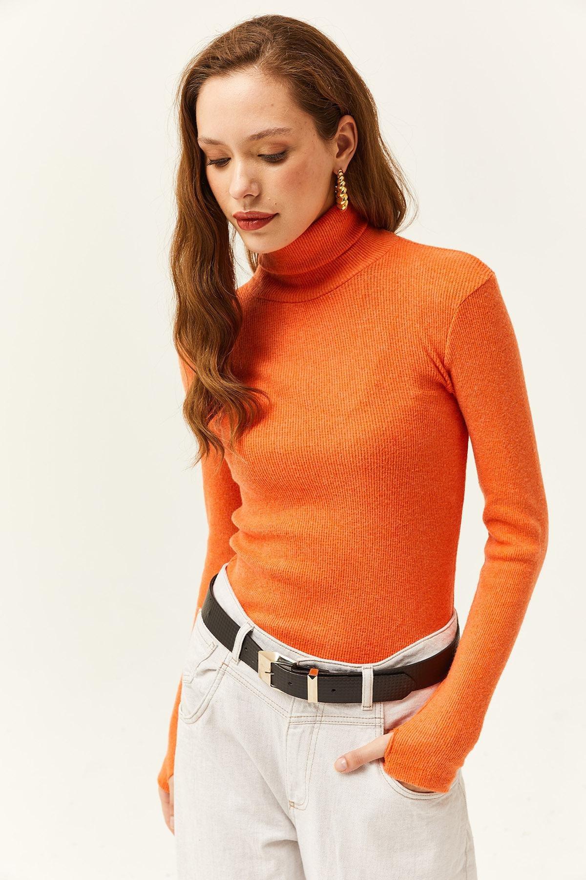 Orange Plain Blouse Regular BLZ-19001644, , large image number 3