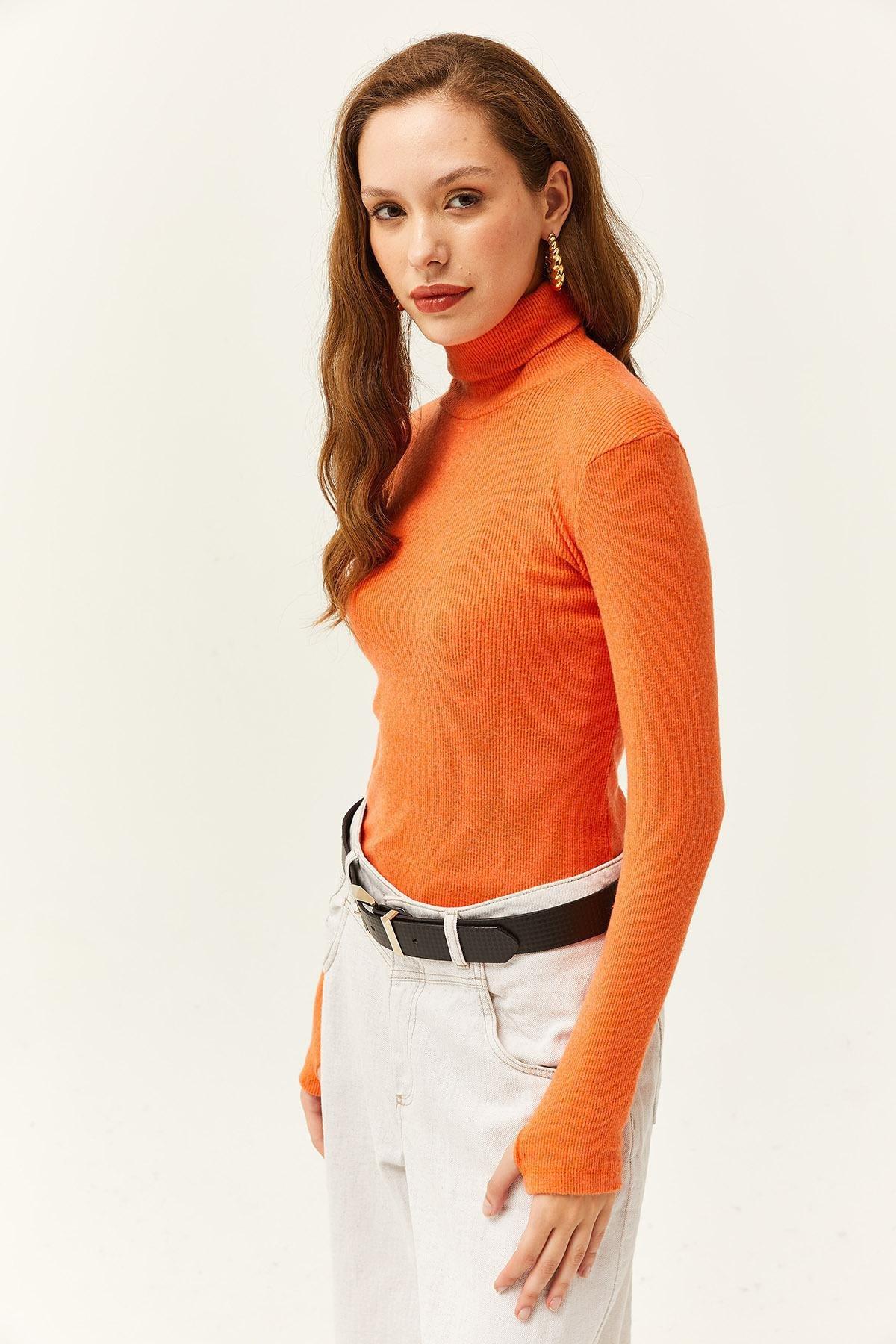 Orange Plain Blouse Regular BLZ-19001644, , large image number 4