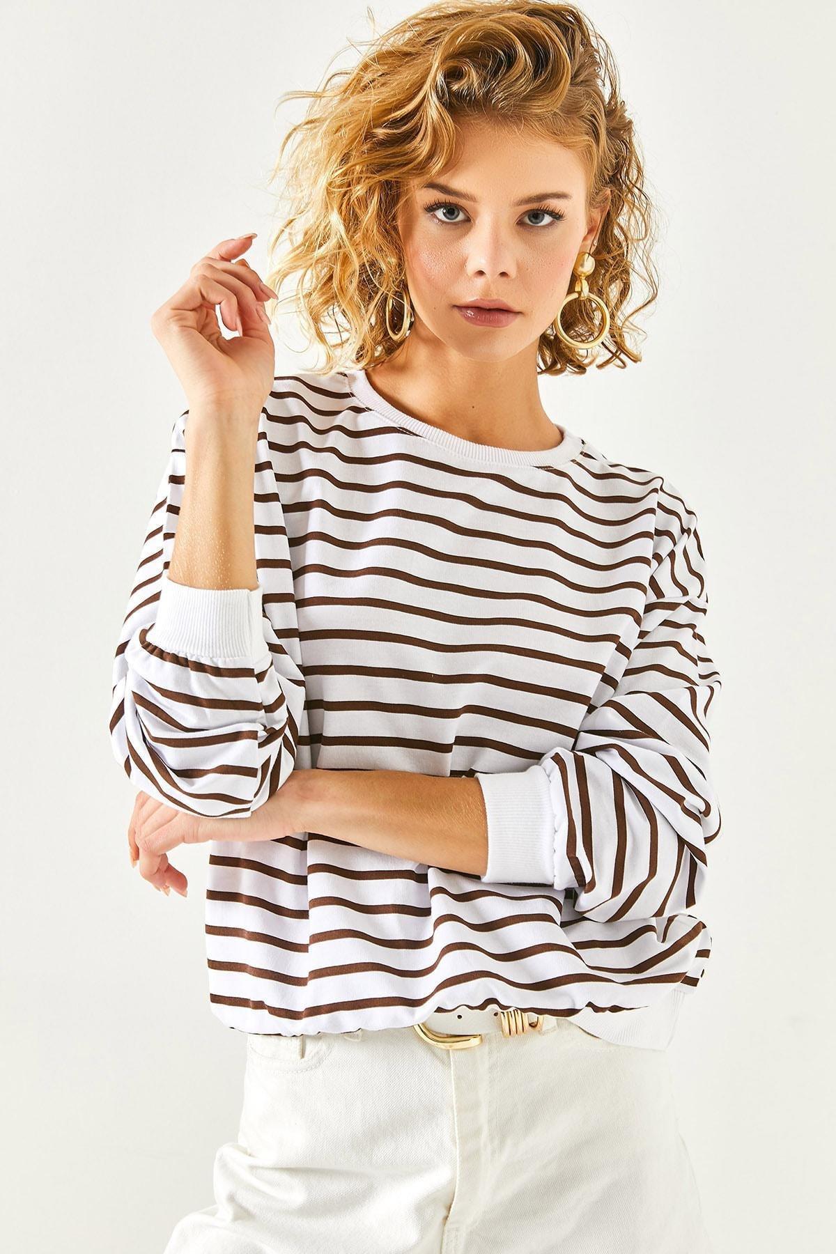White Loose Sweatshirt, , large image number 1