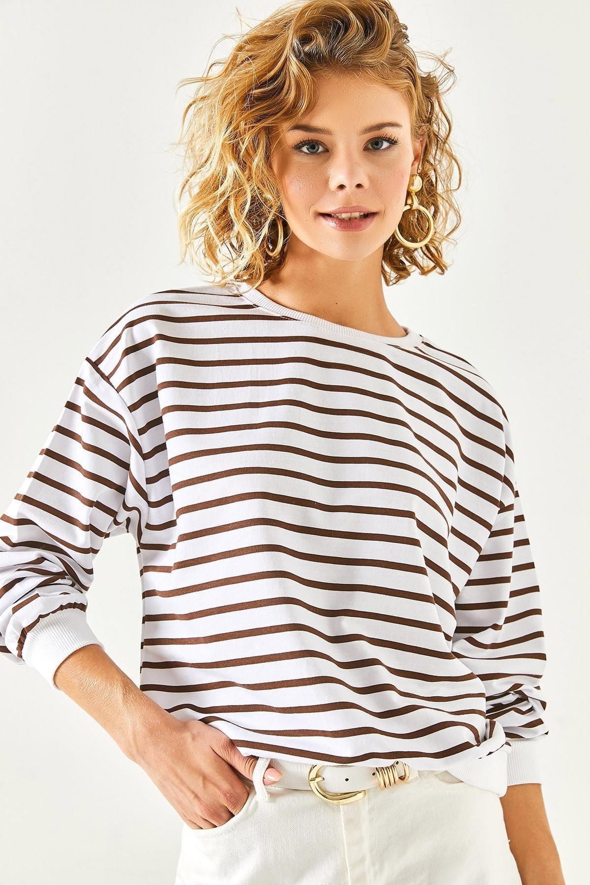 White Loose Sweatshirt, , large image number 5