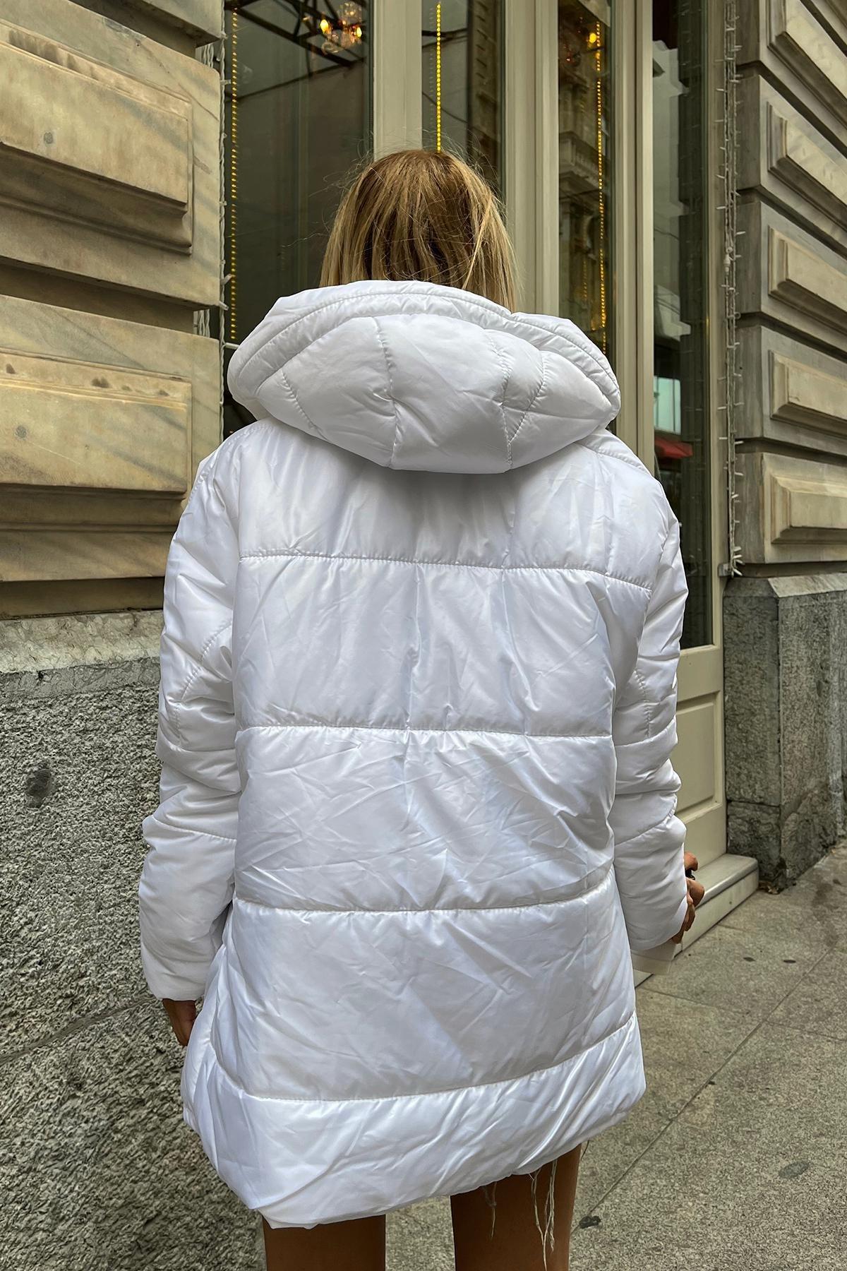 White Puffer Oversize Jacket, , large image number 6