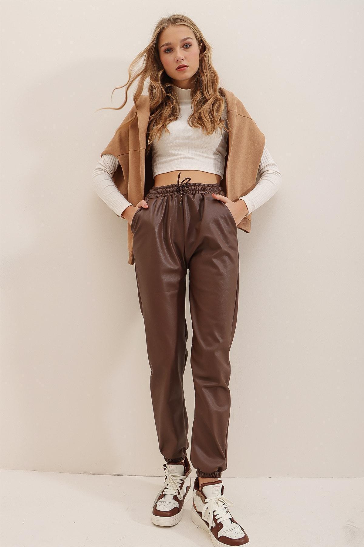 Brown Joggers Pants, , large image number 0