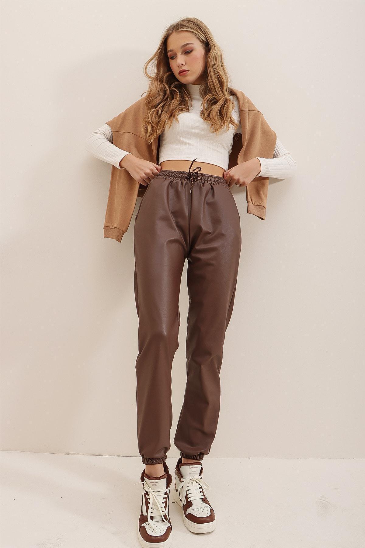 Brown Joggers Pants, , large image number 1