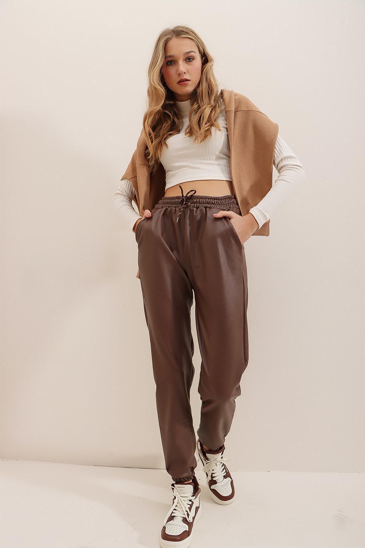 Brown Joggers Pants, , large image number 3