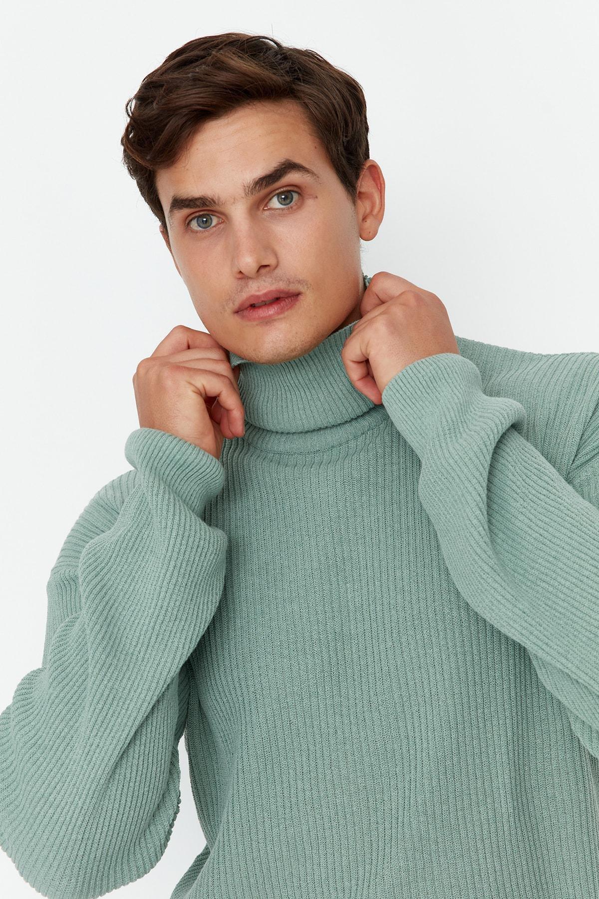 Trendyol - Green Oversize Sweater