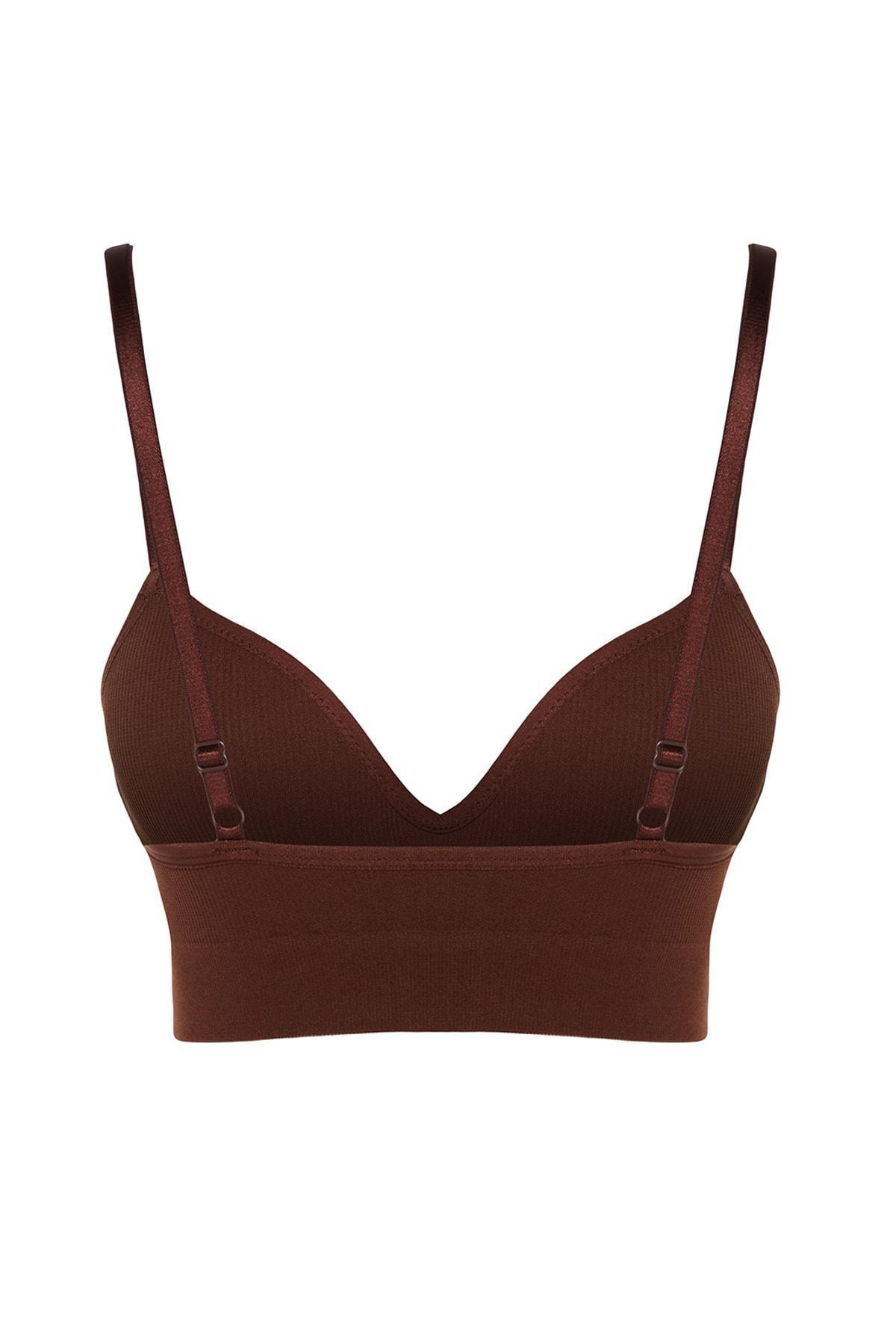 Brown Plain Bra, , large image number 6