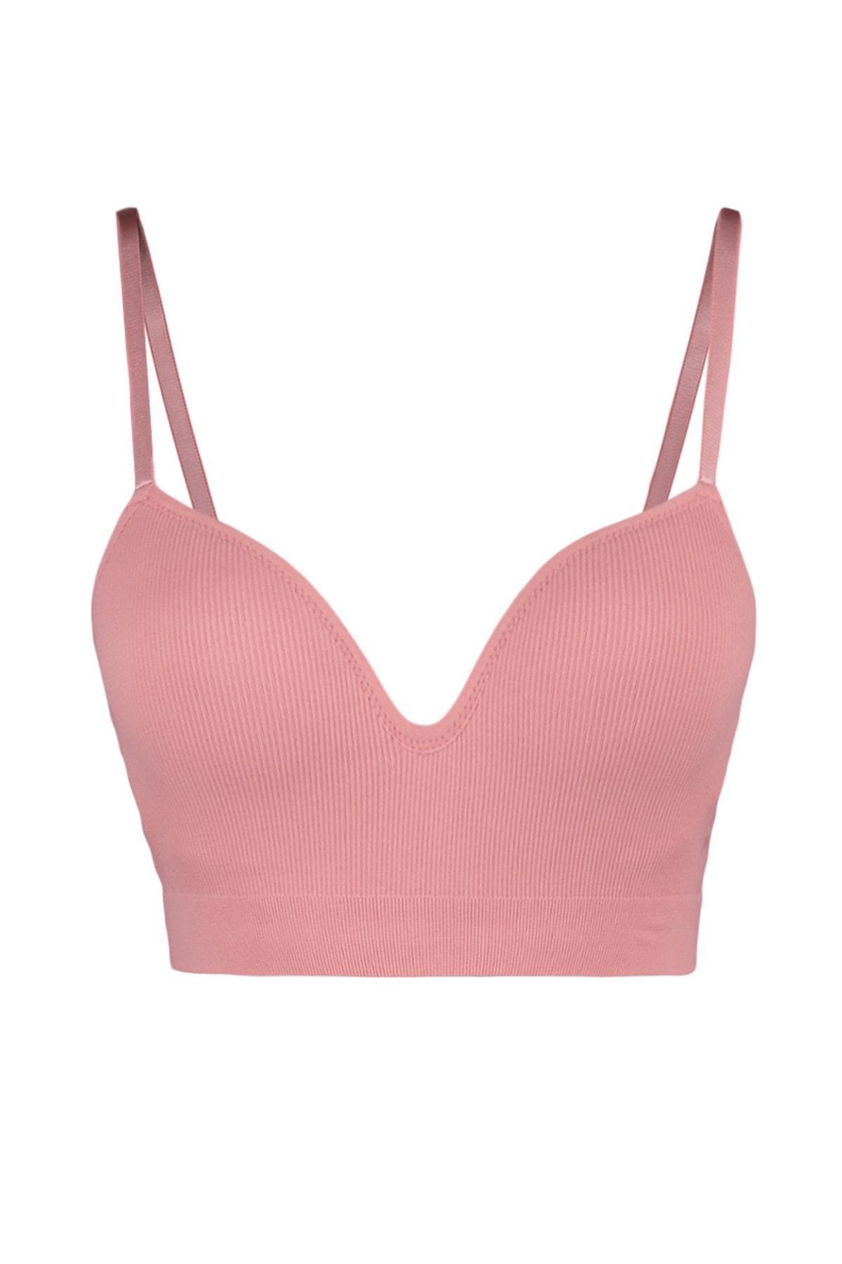 Trendyol - Pink V-Neck Bra