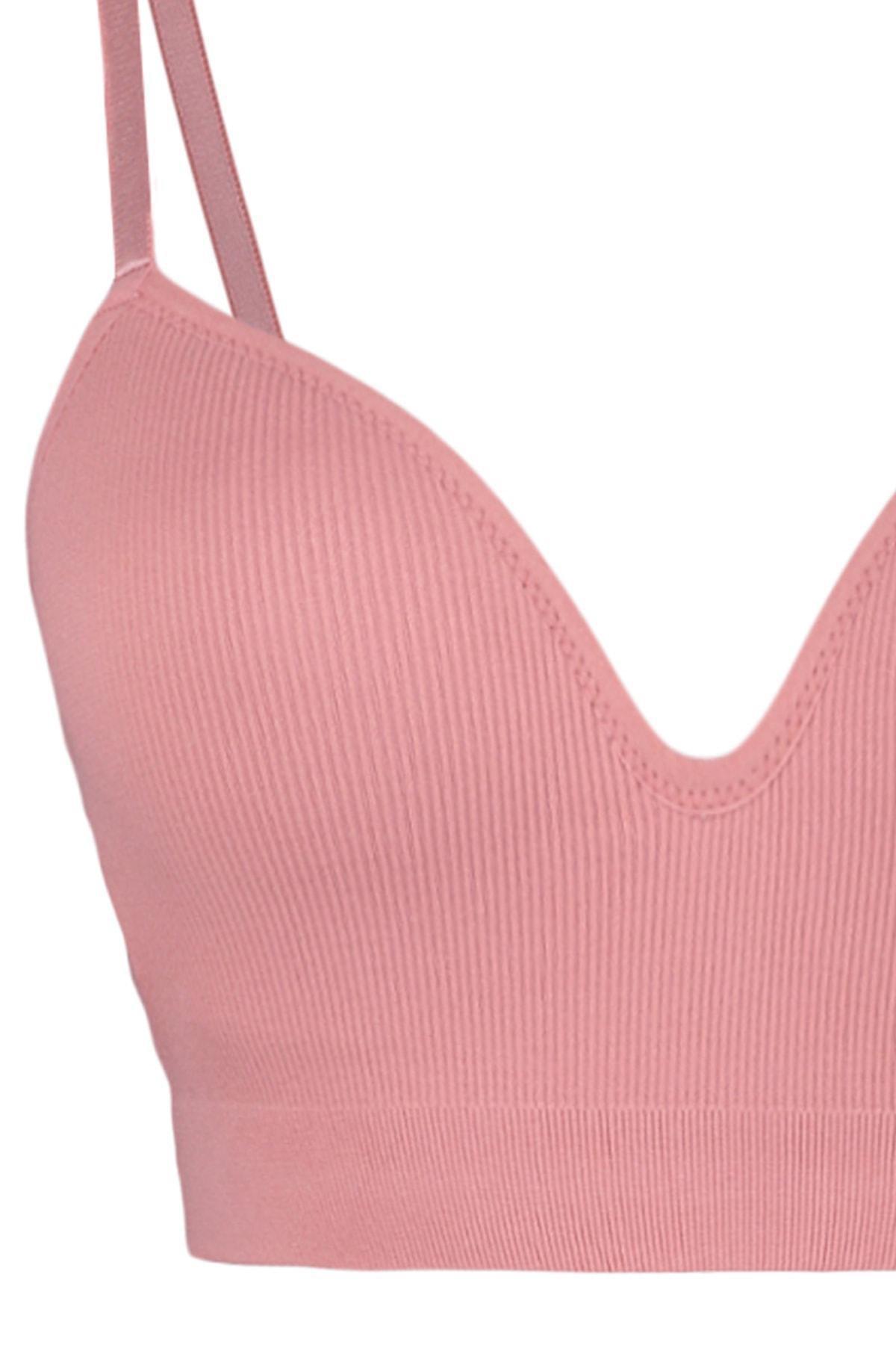 Trendyol - Pink V-Neck Bra