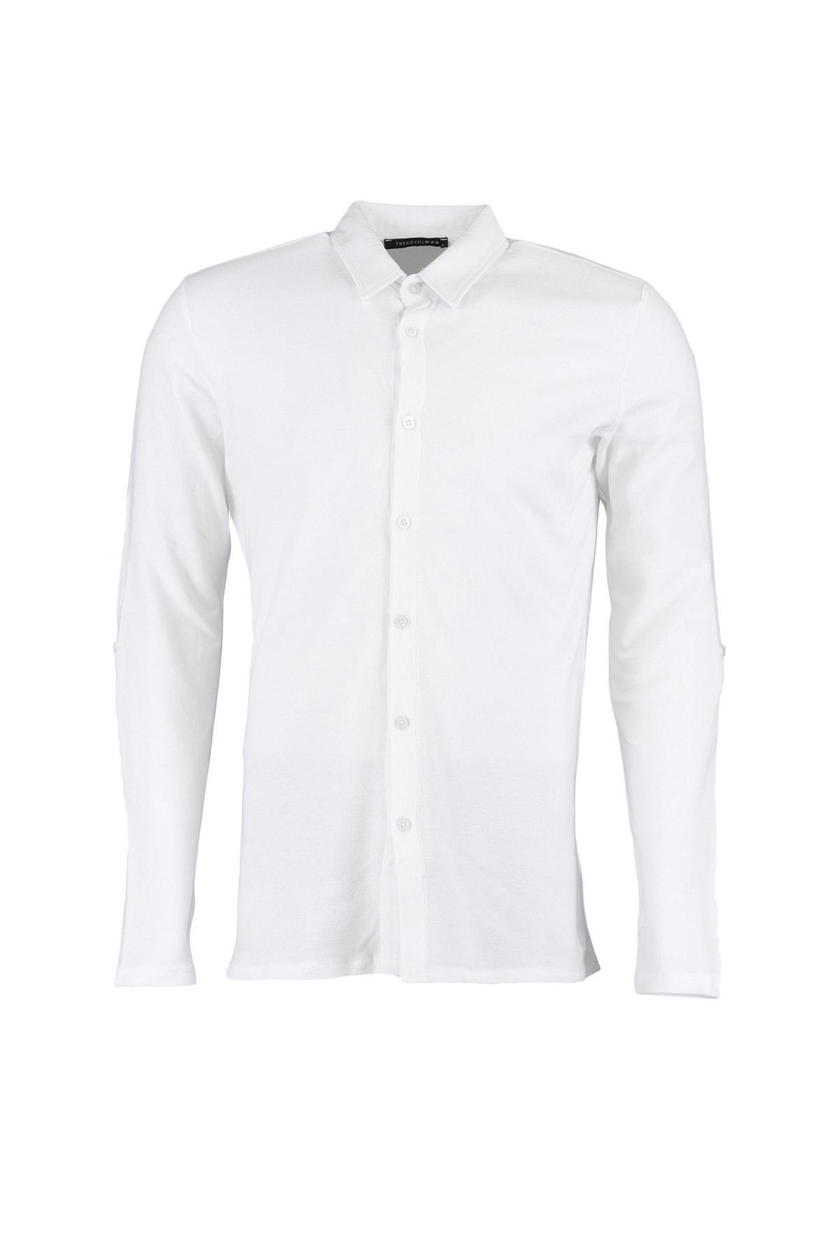 White Collared Shirt, , large image number 6