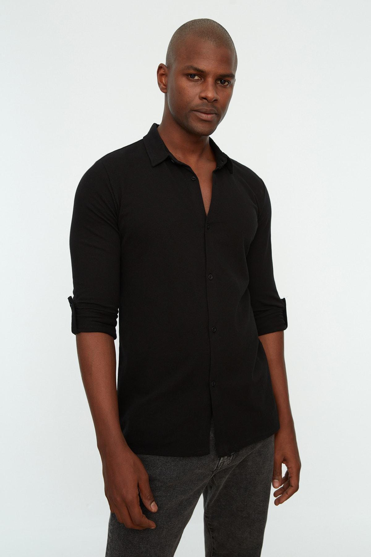 Black Regular Shirt, , large image number 0