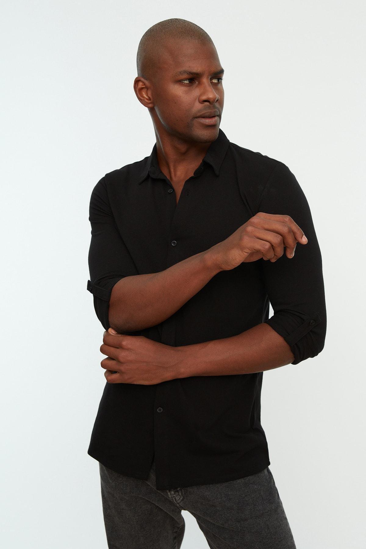 Black Regular Shirt, , large image number 1