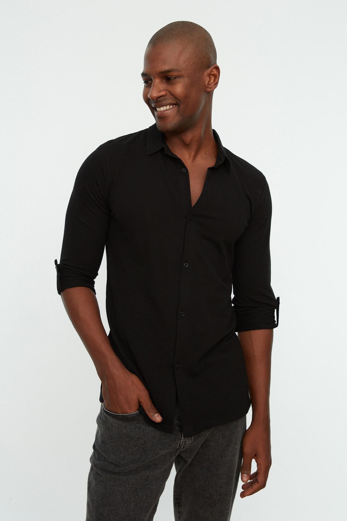 Black Regular Shirt, , large image number 2