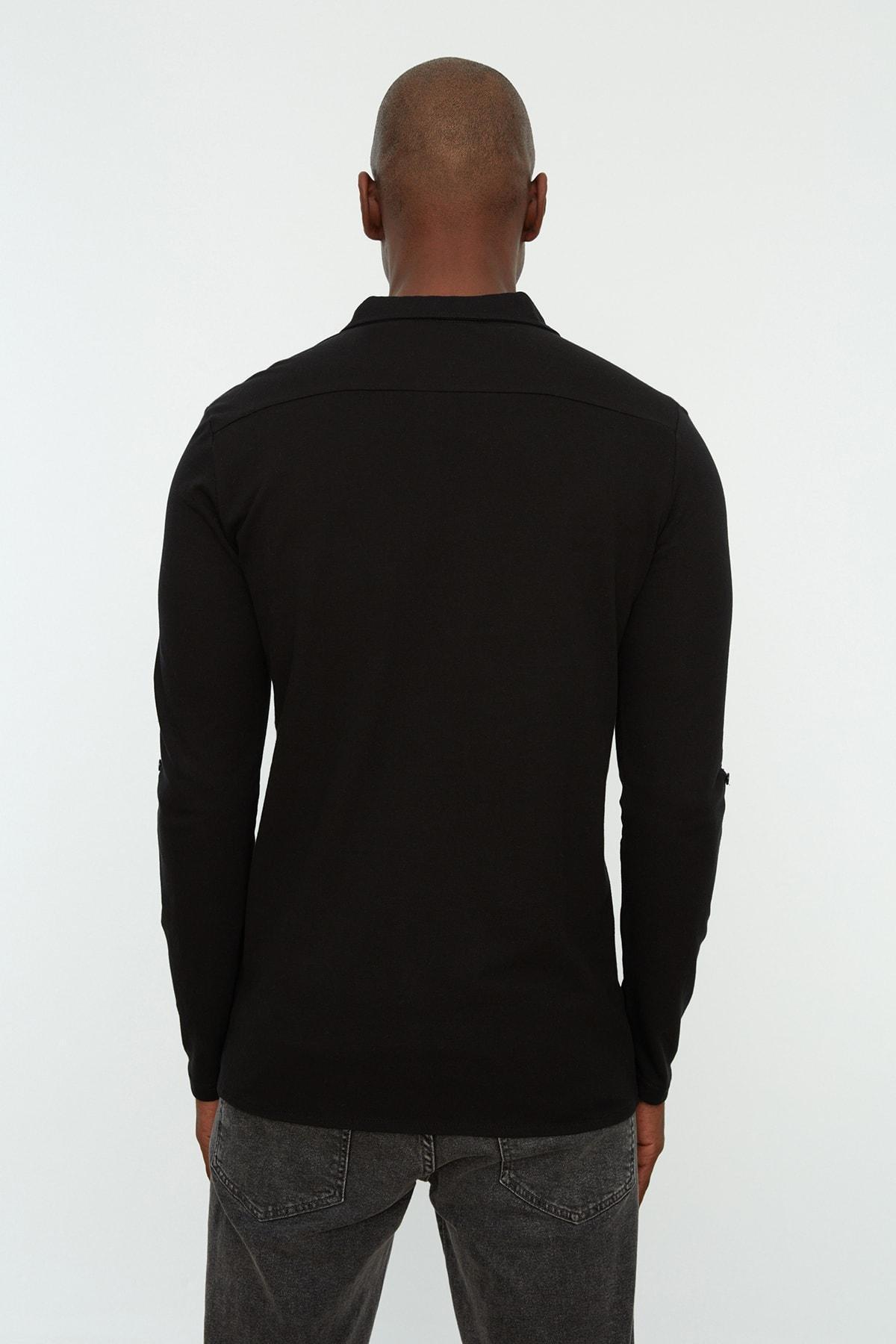 Black Regular Shirt, , large image number 3