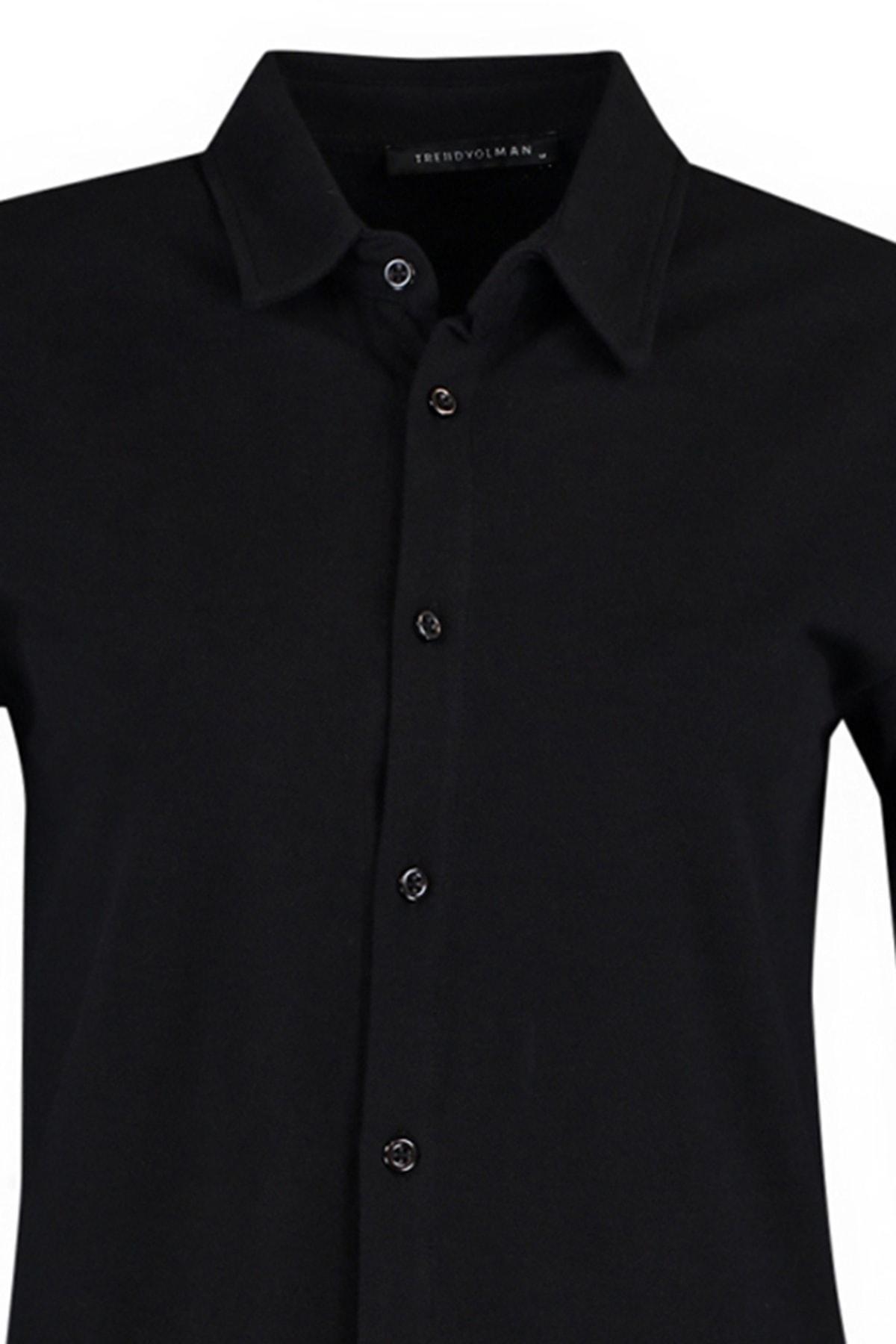 Black Regular Shirt, , large image number 6