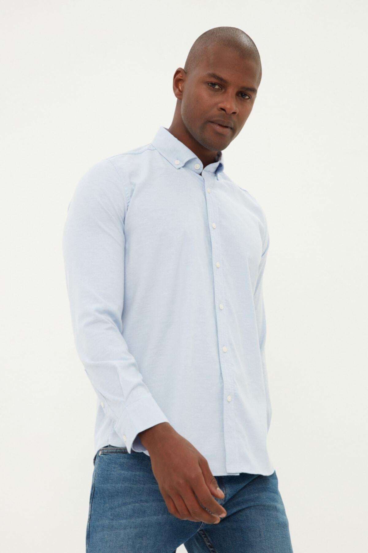 Blue Fitted Shirt, , large image number 0