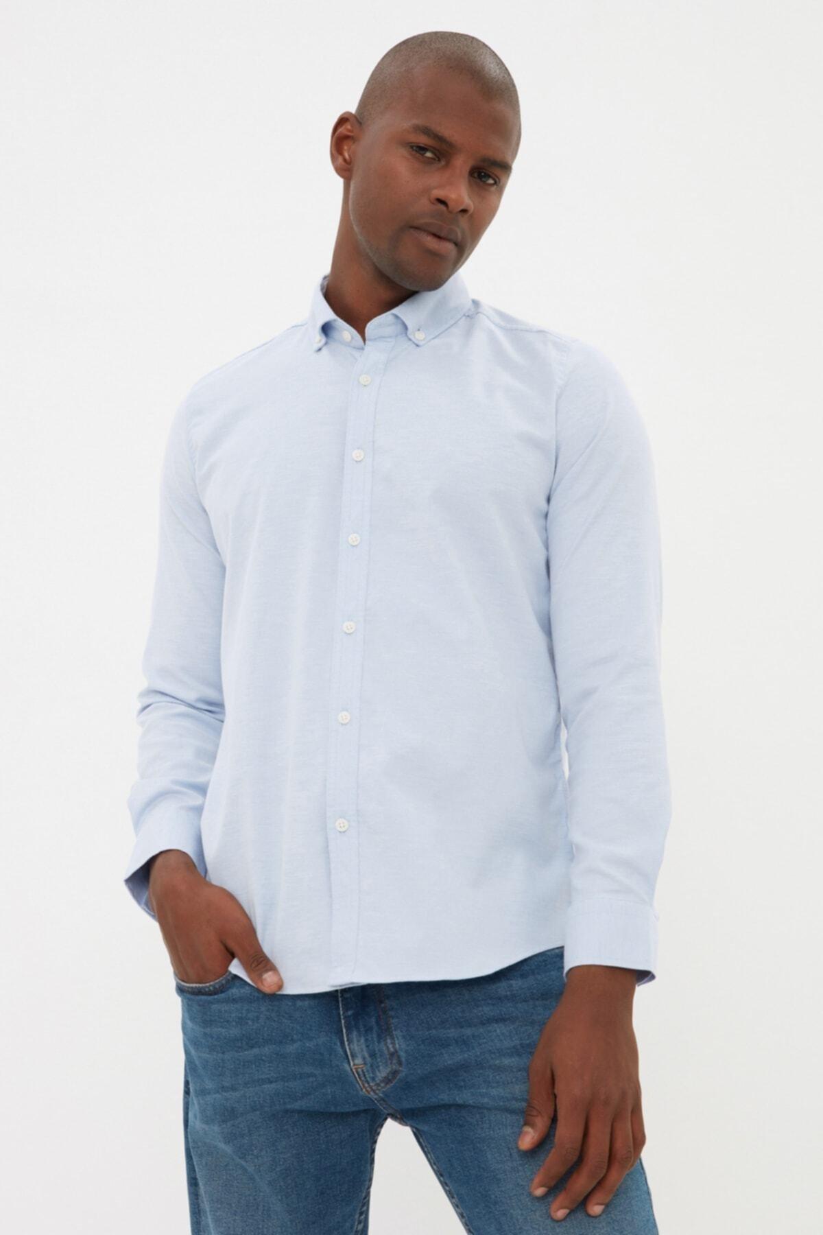 Blue Fitted Shirt, , large image number 2