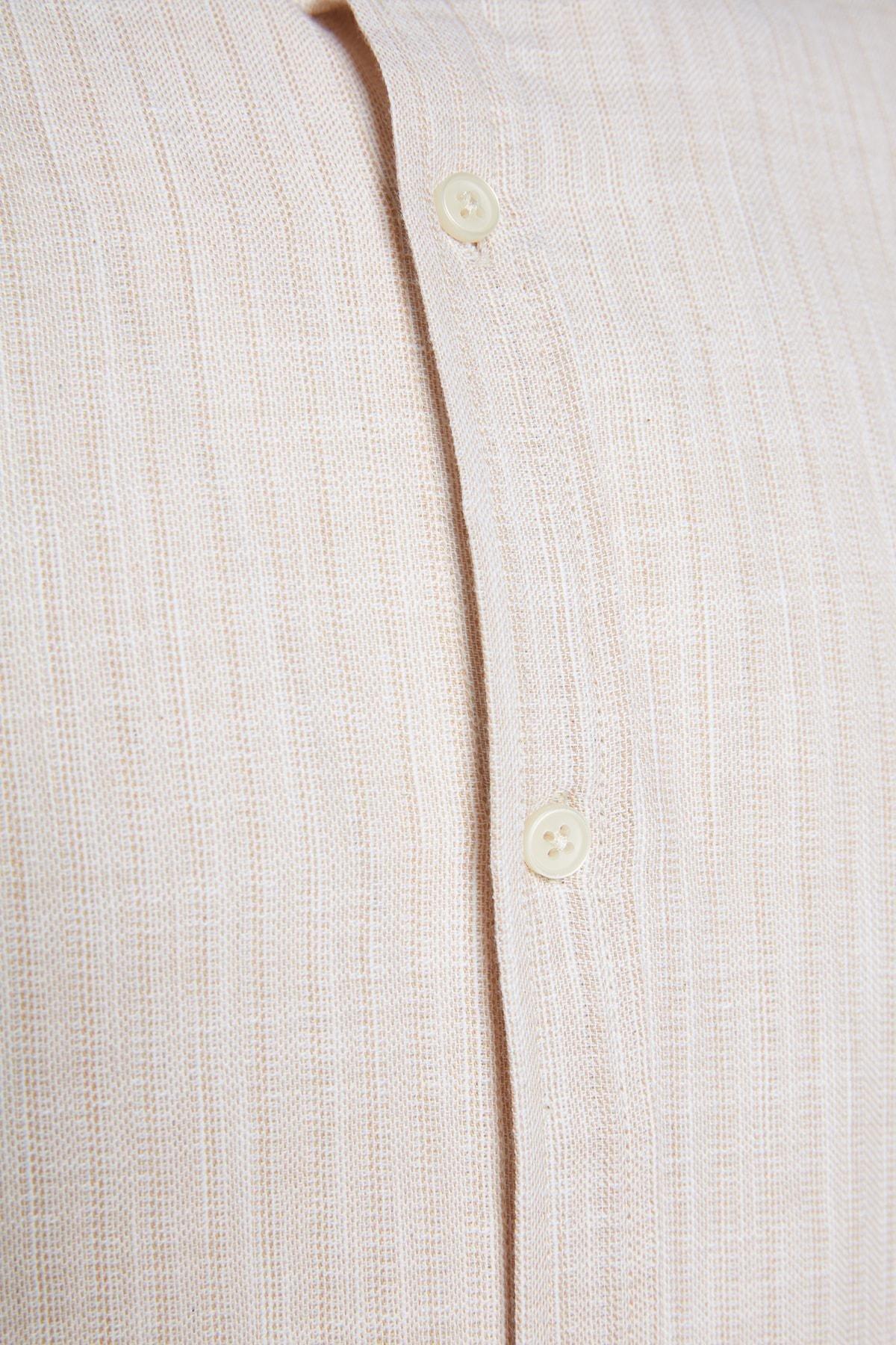 Trendyol - Beige Slim Shirt