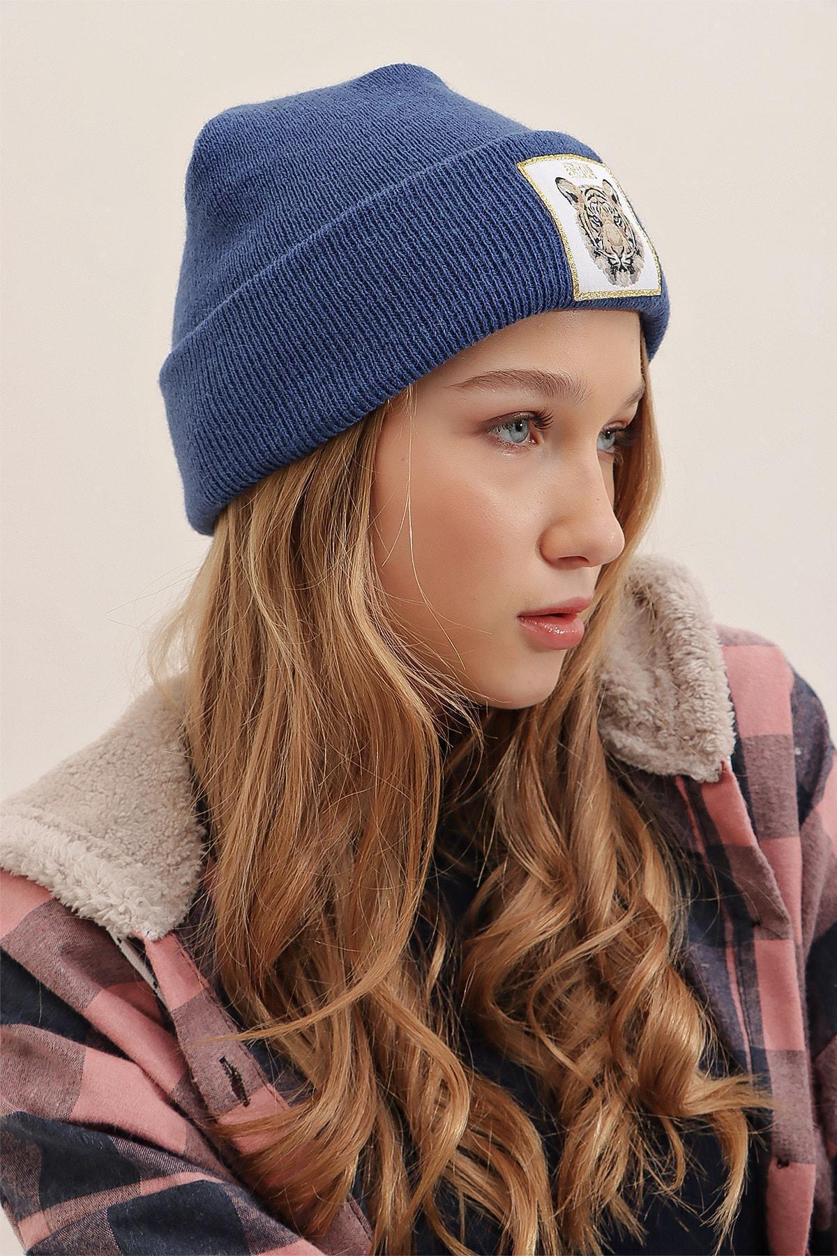 Pink Printed Cotton Beanie, , large image number 2