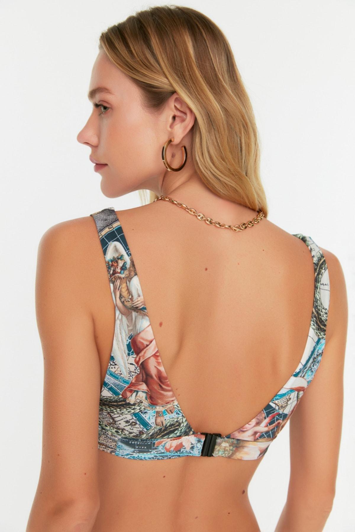Multicolour Printed Bikini Top, , large image number 3