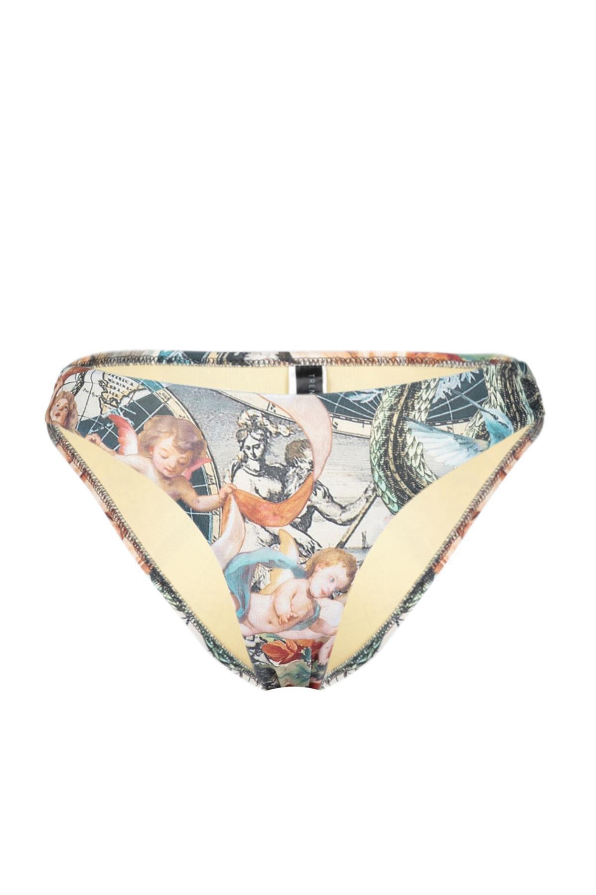 Multicolour Pattern Bikini Bottom, Multicolor, medium