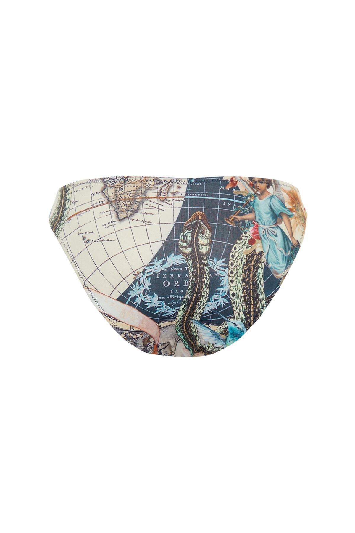 Multicolour Pattern Bikini Bottom, Multicolor, medium