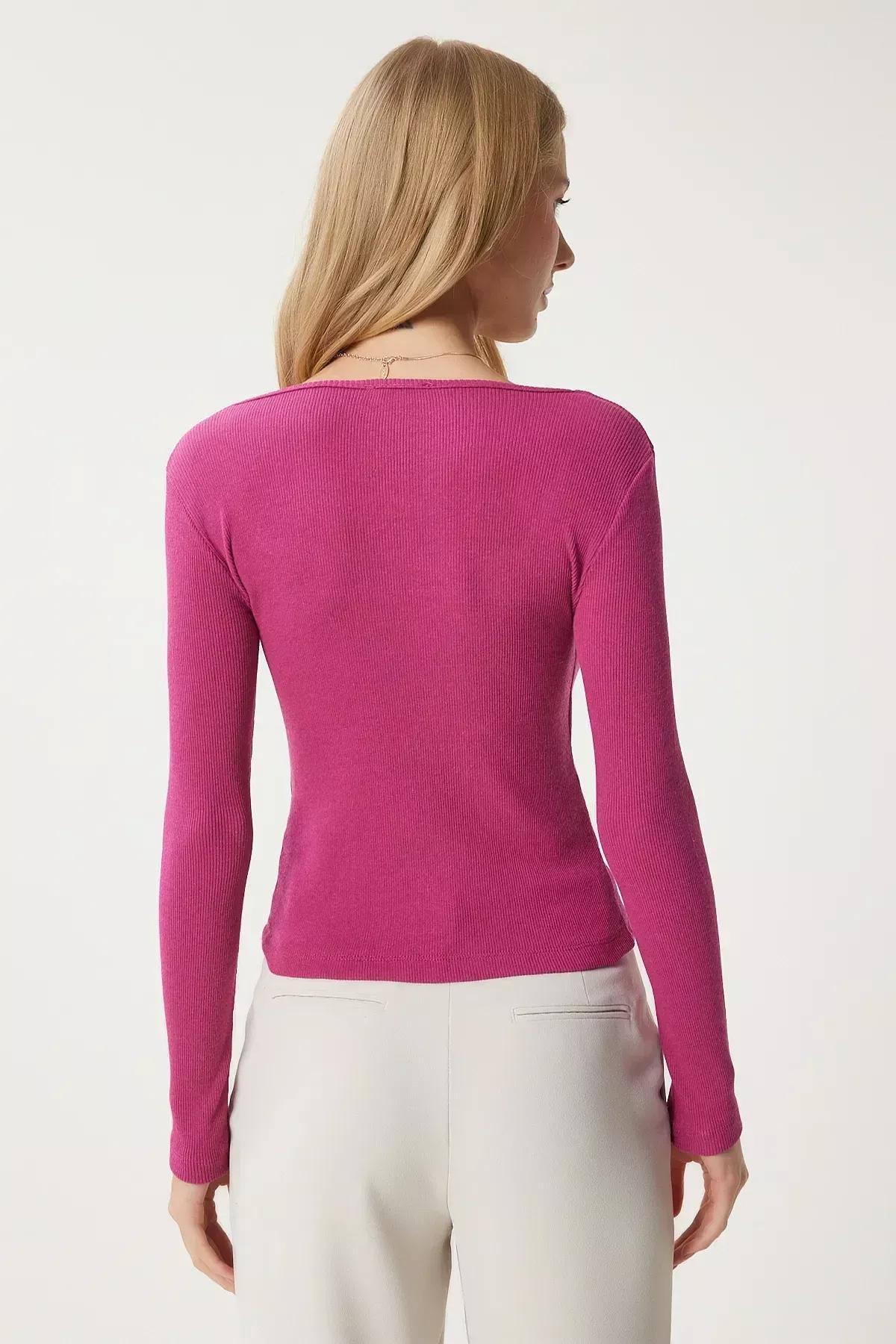 Purple Square Collar Fitted Top, , large image number 7