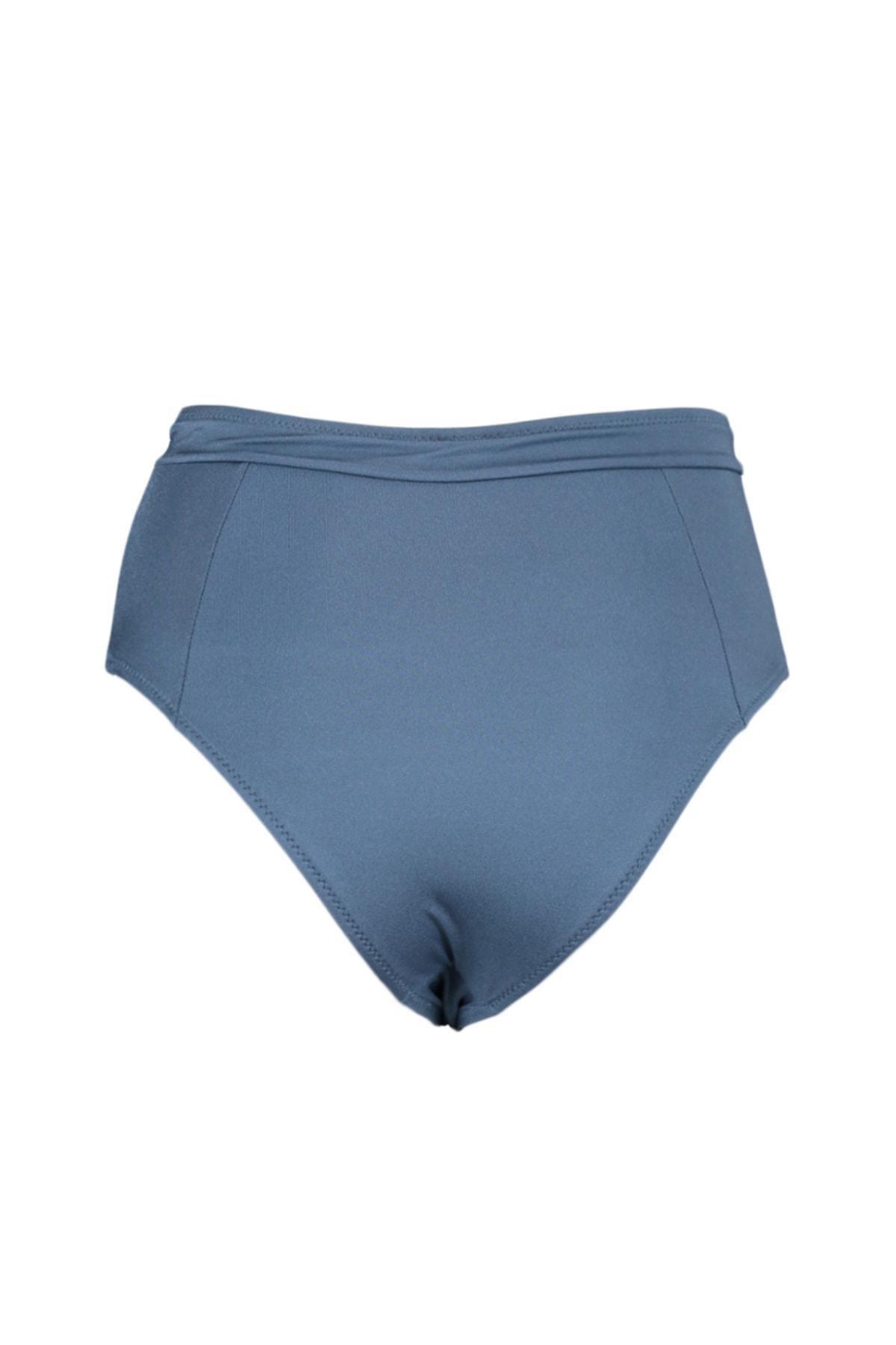 Blue High Waist Bikini Bottom, , large image number 3