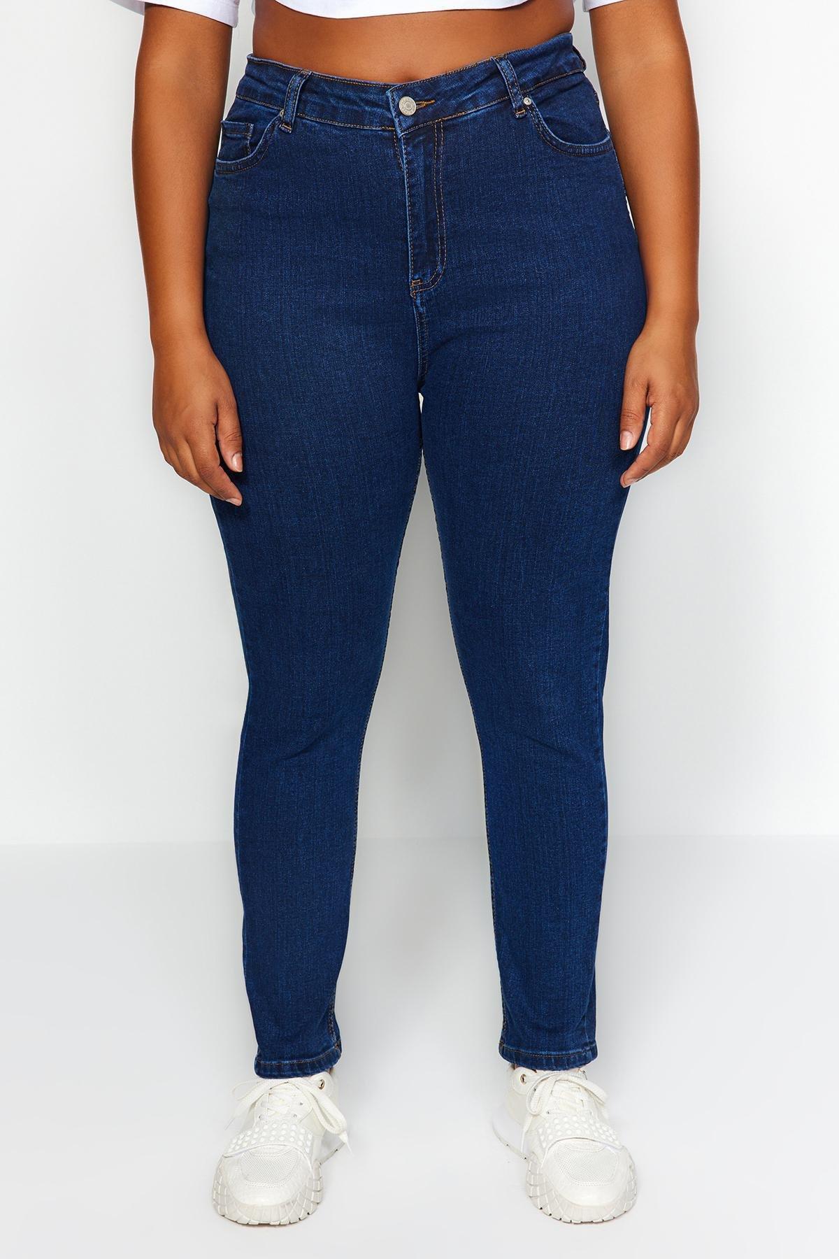 Blue Skinny Plus Size Jeans, , large image number 9