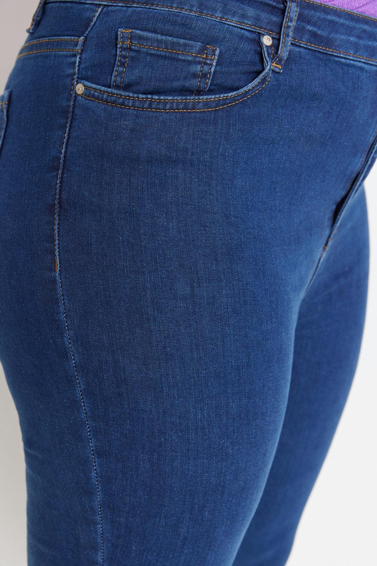 Blue Skinny Plus Size Jeans, , large image number 12