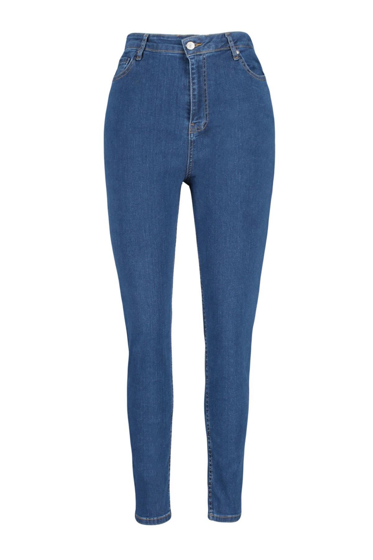 Blue Skinny Plus Size Jeans, , large image number 14