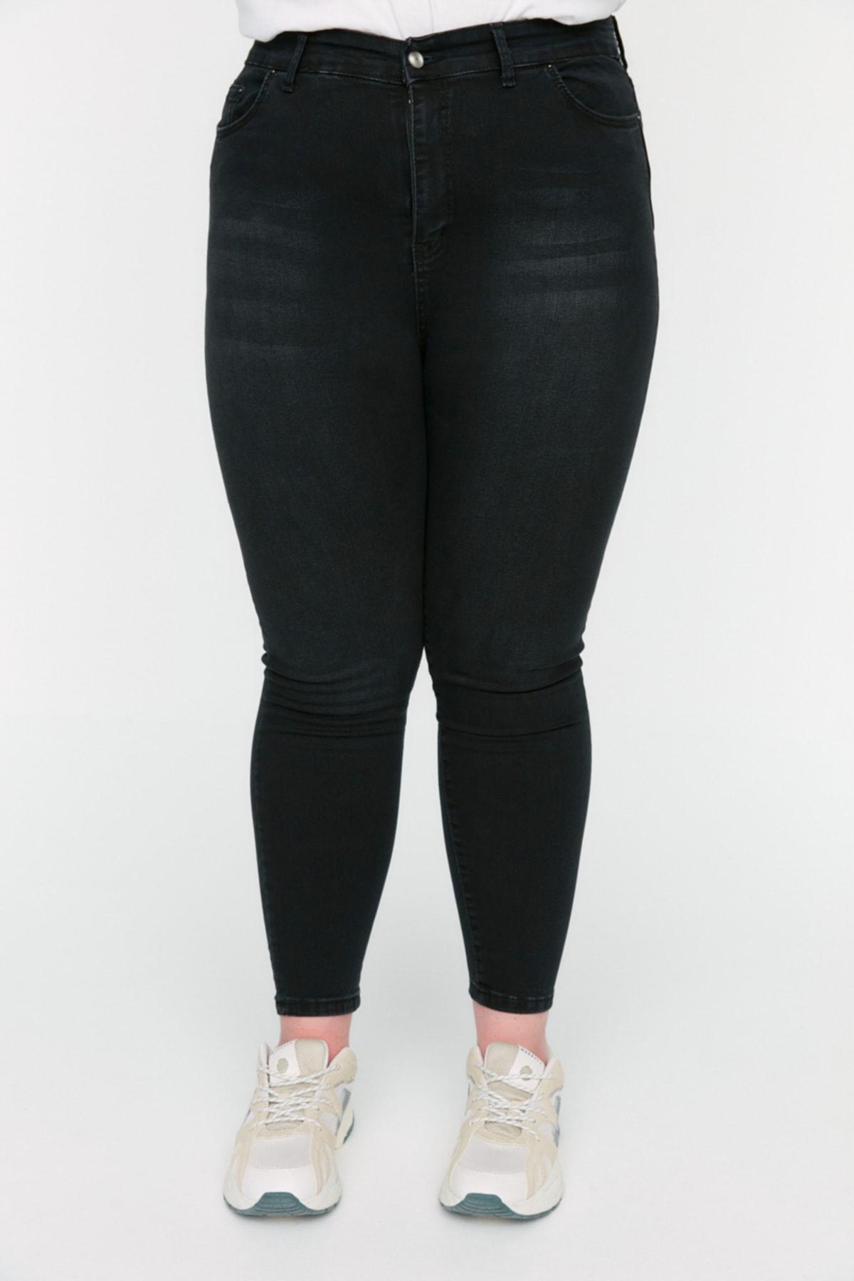 Trendyol - Black Skinny Plus Size Jeans