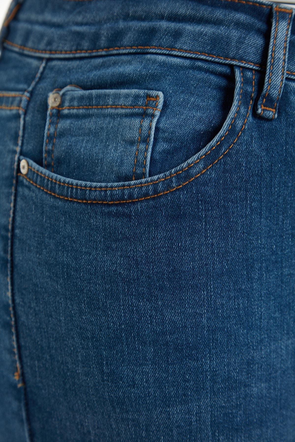 Navy Skinny High Waist Plus Size Jeans, , large image number 5