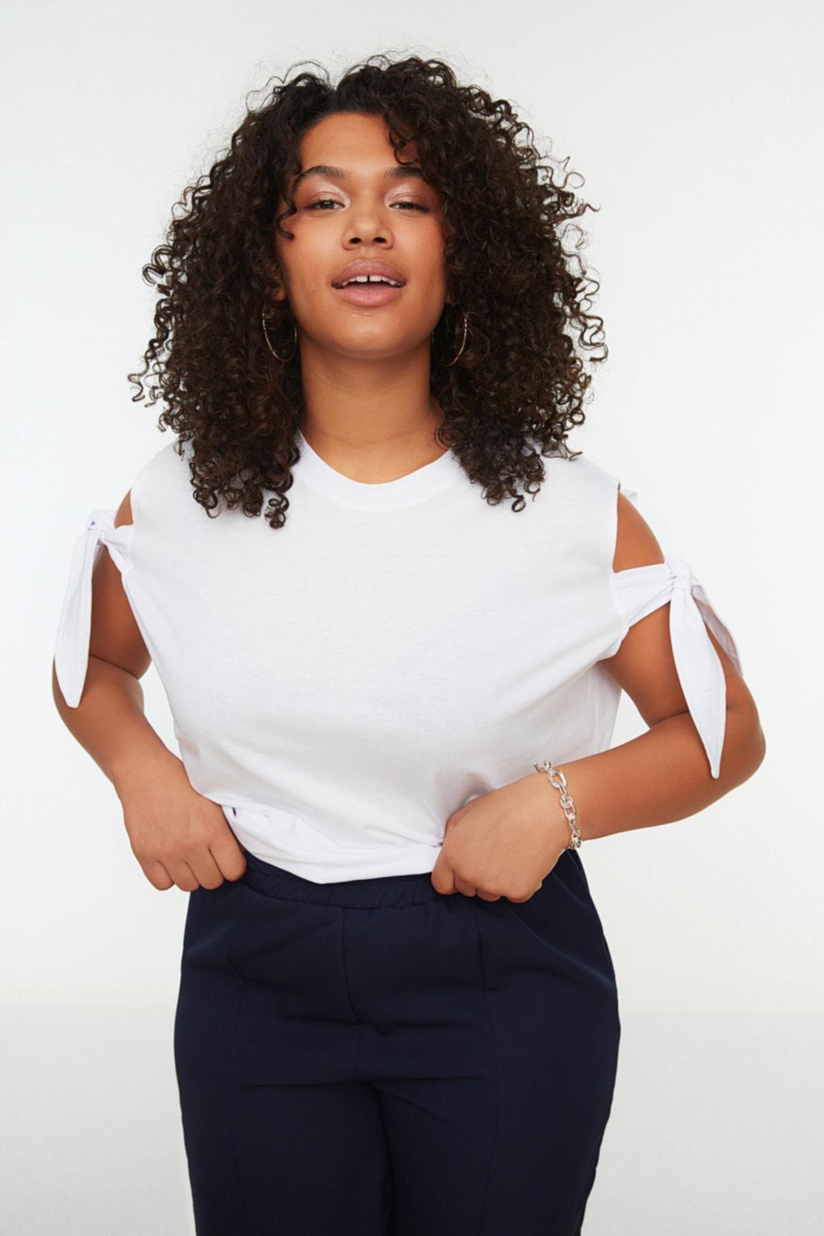 White Regular Plus Size Tshirt, , large image number 0
