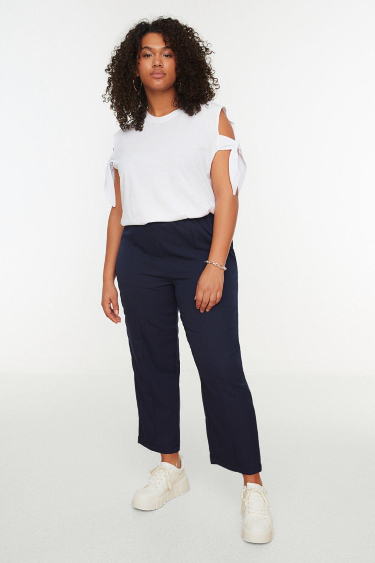 White Regular Plus Size Tshirt, White, medium