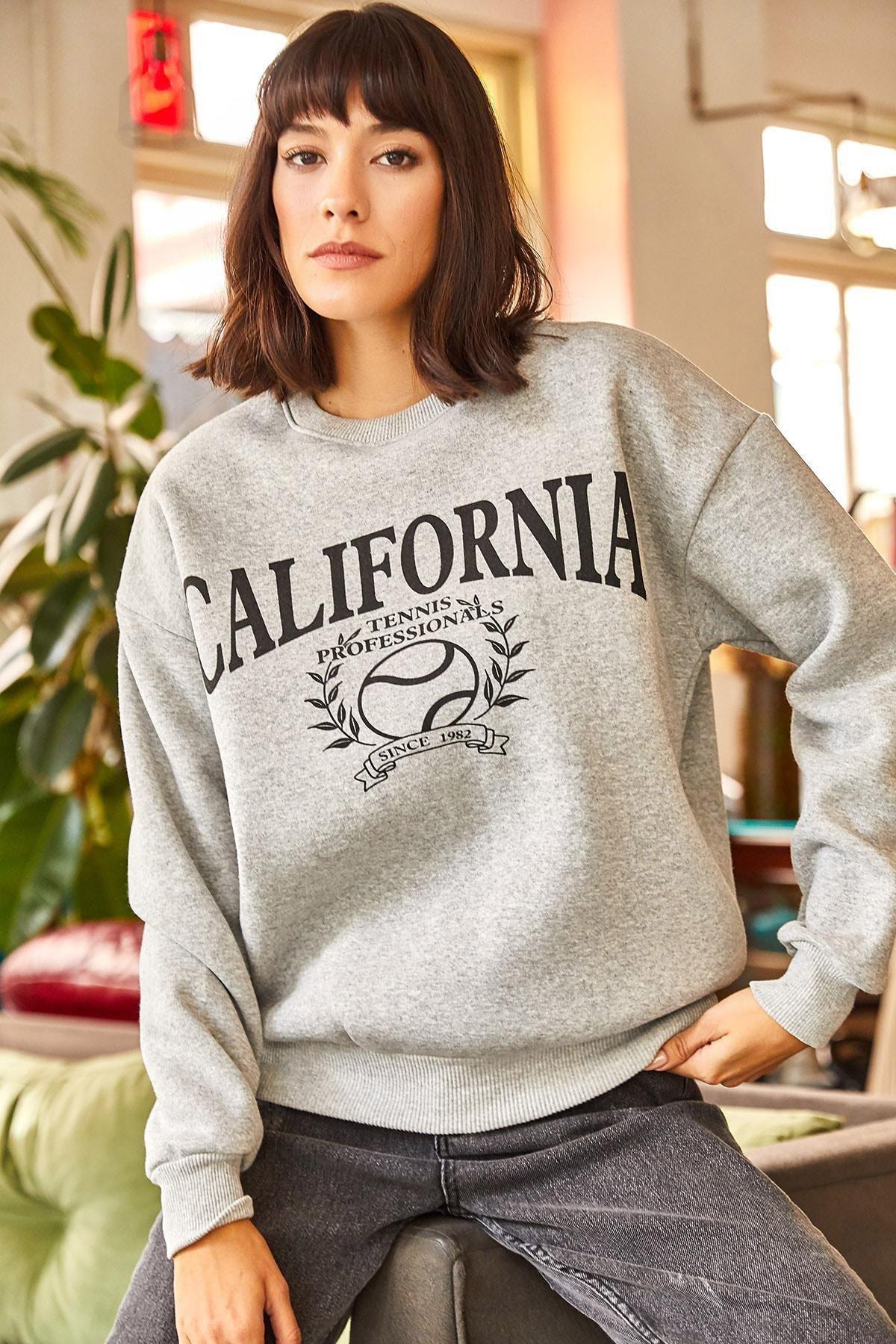 Gray Logo Print Sweatshirt, , large image number 3