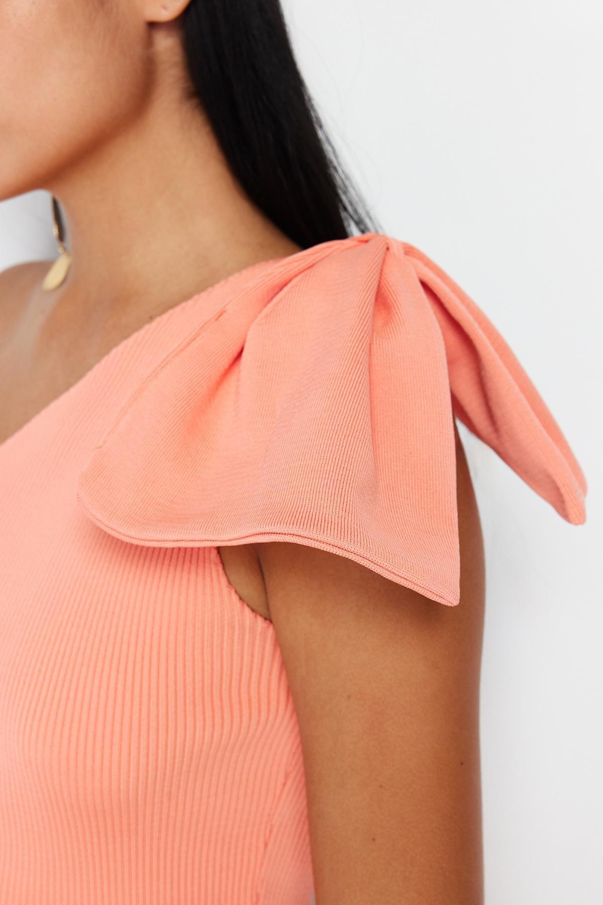 Orange Bow Detailed Top, , large image number 4