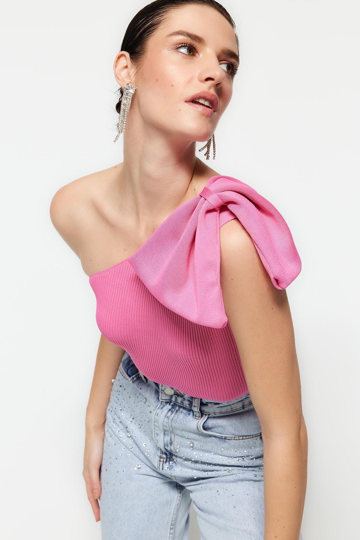 Pink Plain Blouse, , large image number 2