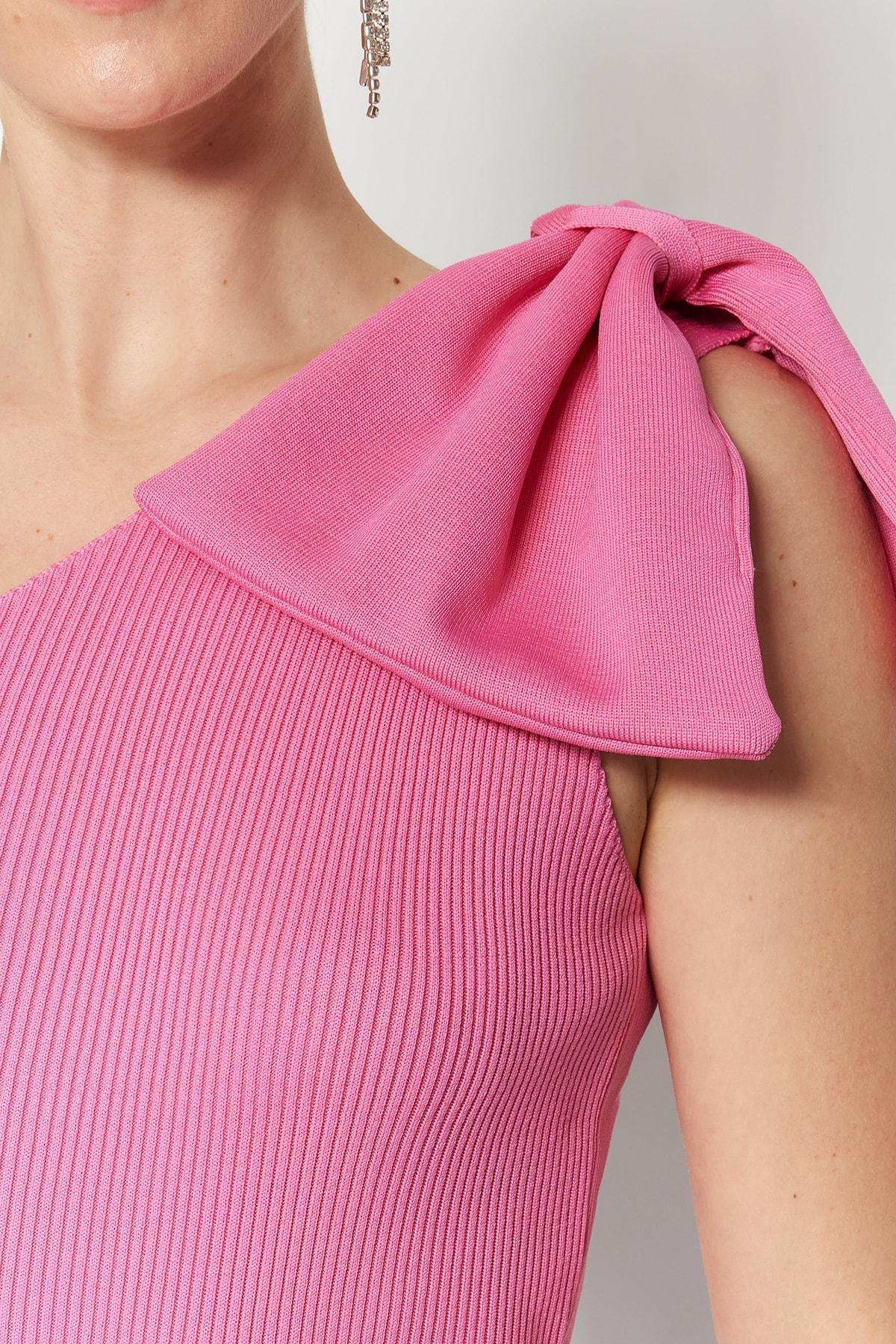 Pink Plain Blouse, , large image number 3