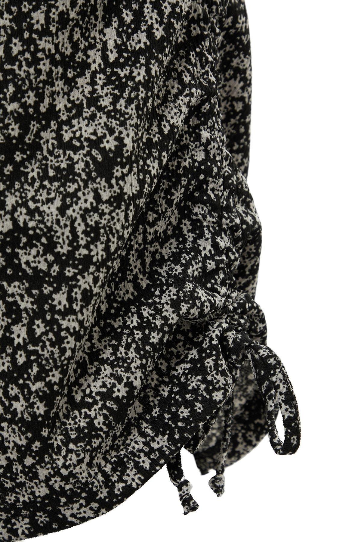 Black Floral Plus Size Dress, Black, large image number 8
