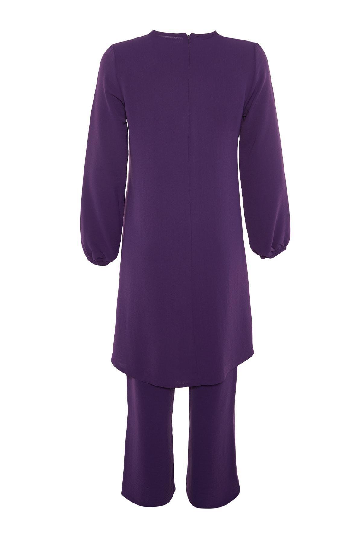 Purple High Waist Co-Ord Set, Purple, large image number 6