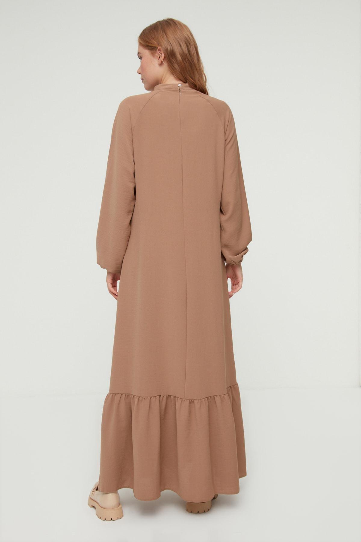 Beige A Line Maxi Dress, , large image number 4