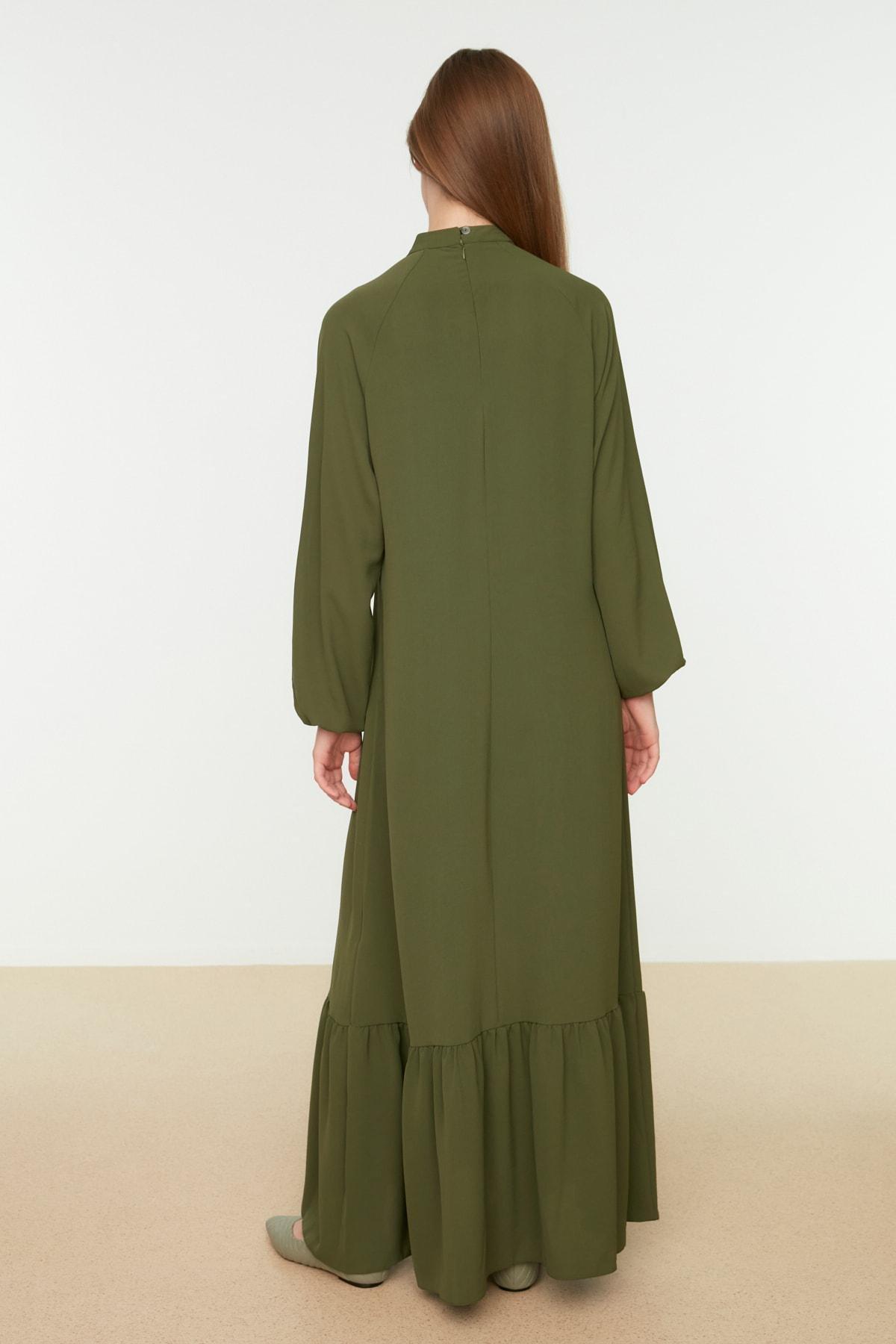 Green A Line Maxi Dress, , large image number 4