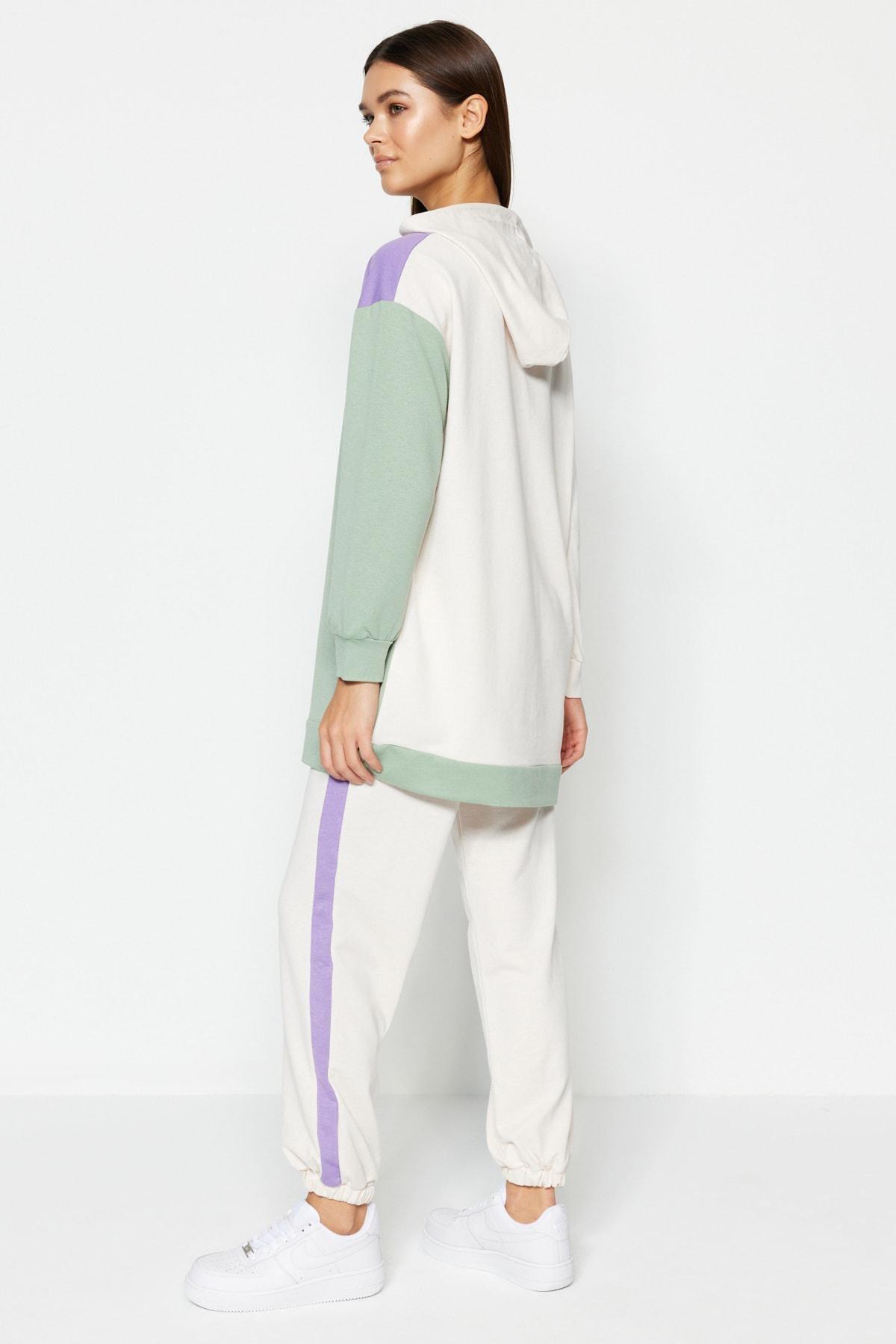 Multicolour Knitted Tracksuit Set, Purple, large image number 4