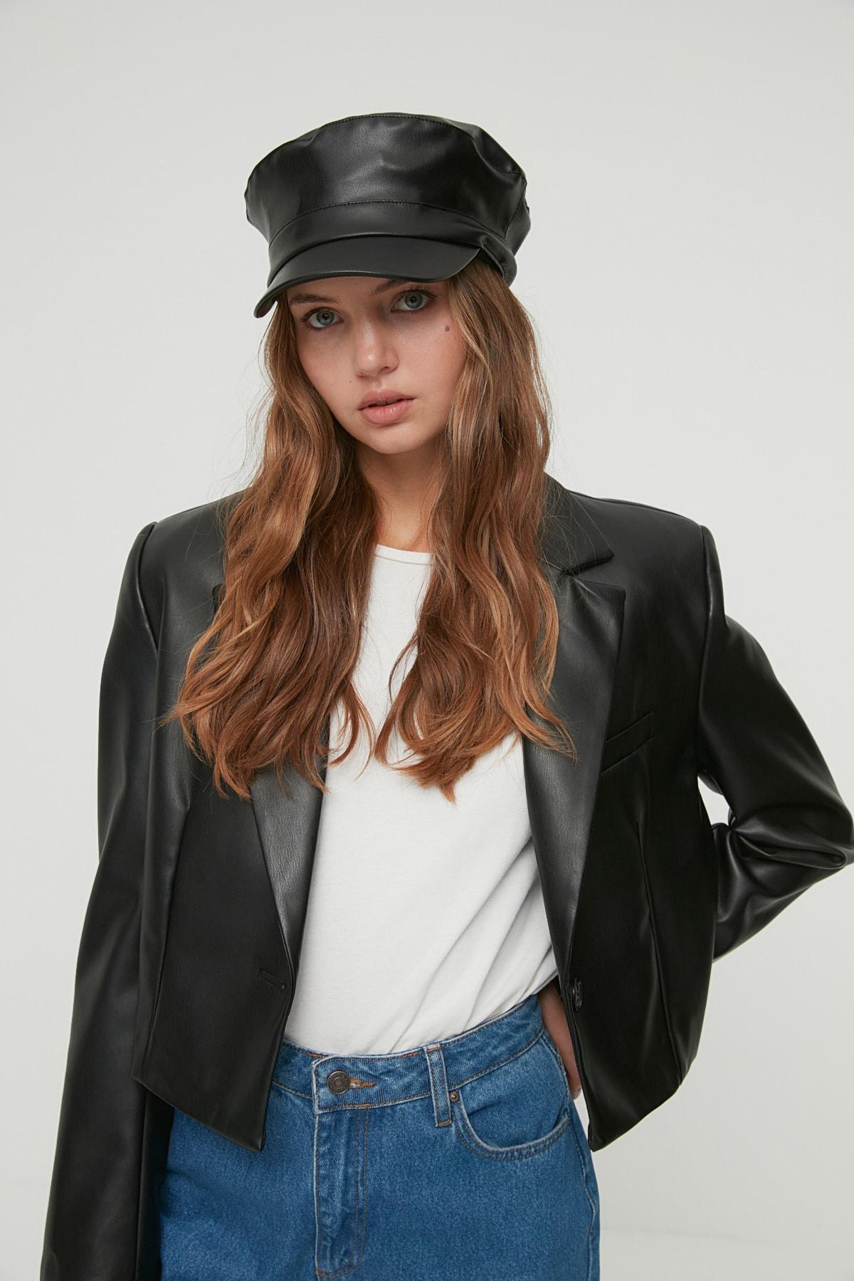 Black Casual Hat, Black, large image number 2