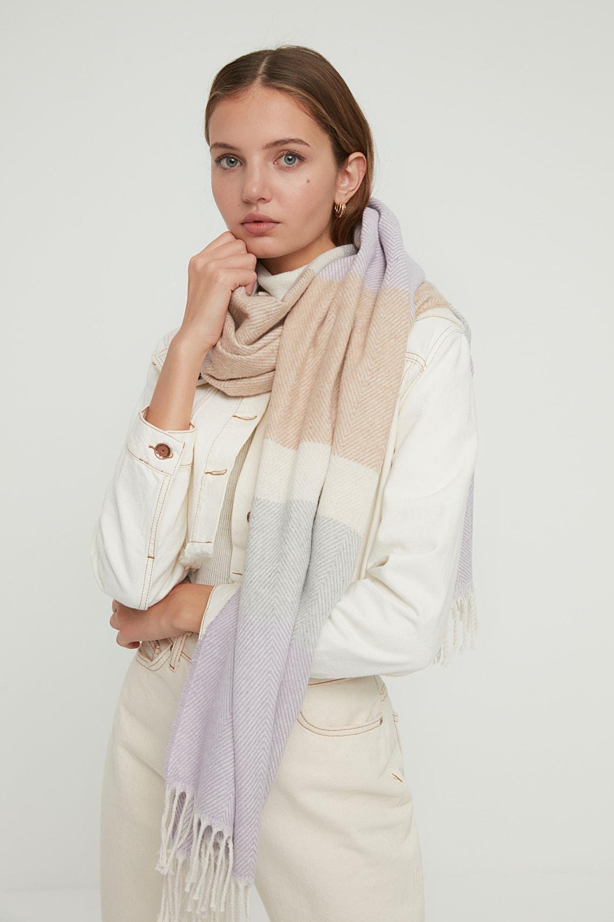 Multicolour Knitted Scarf, Multicolor, large image number 1