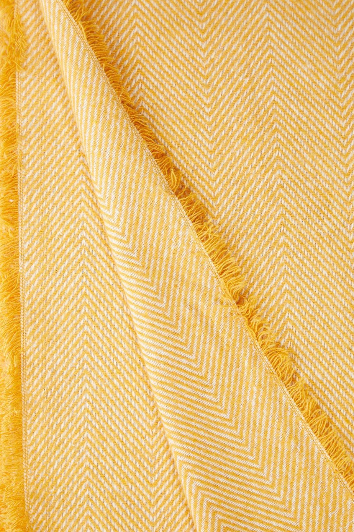 Yellow Casual Scarf, Yellow, large image number 6