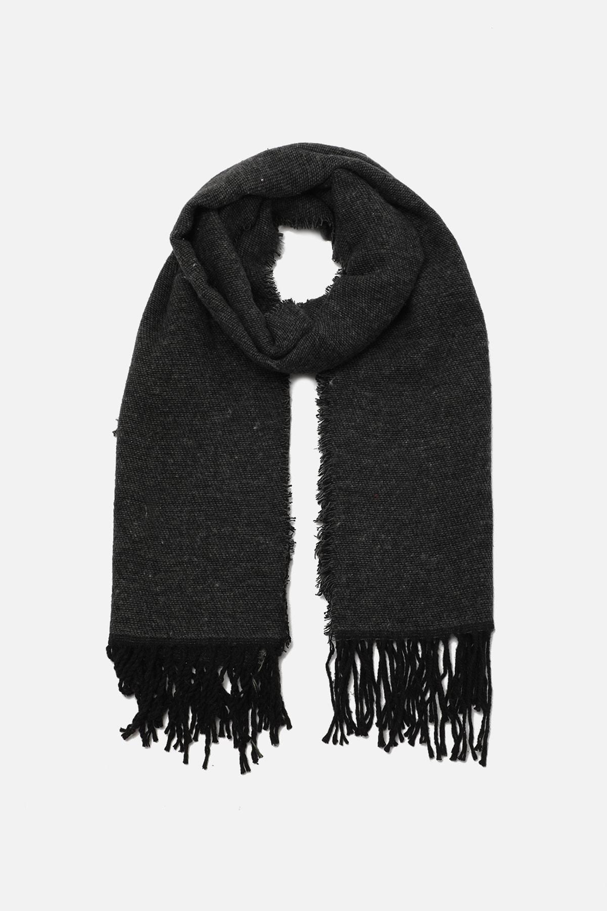 Black Soft-Textured Scarf, Black, large image number 3
