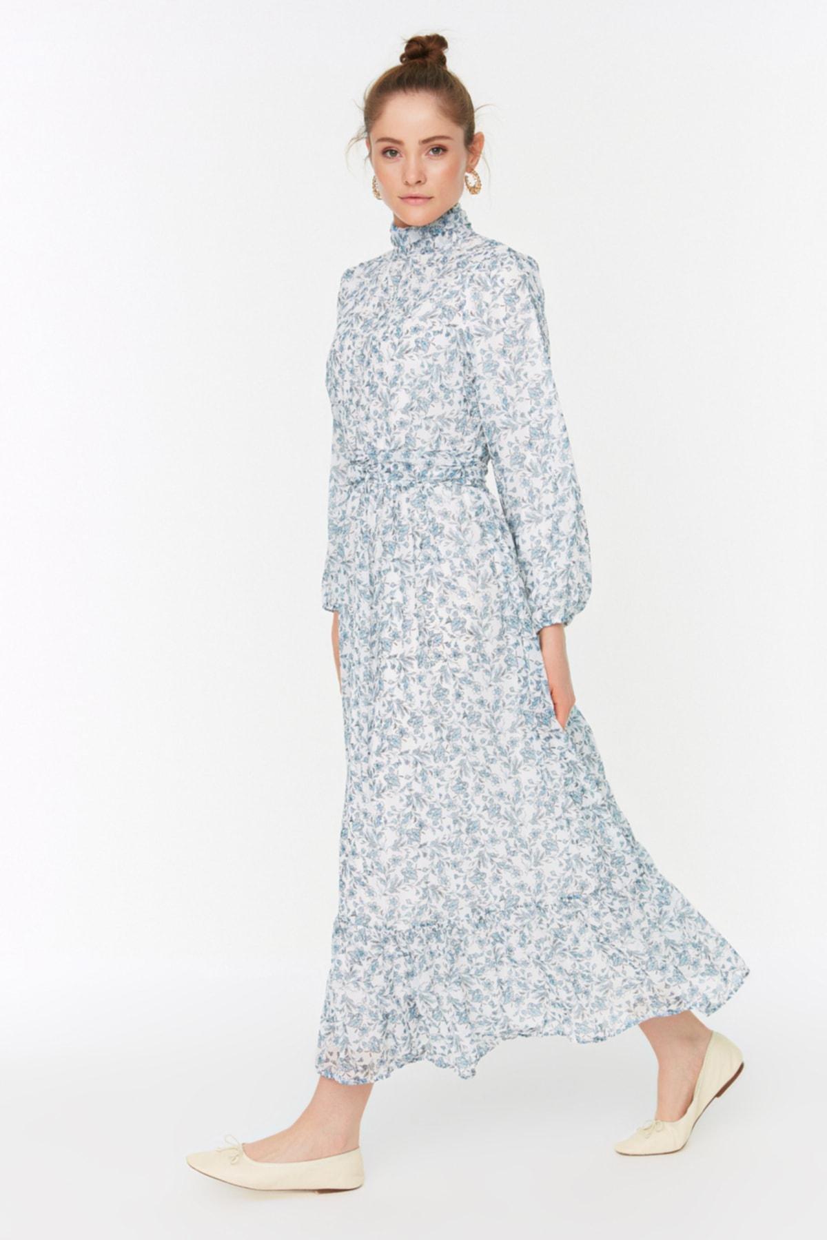 Blue A-Line Dress, , large image number 0
